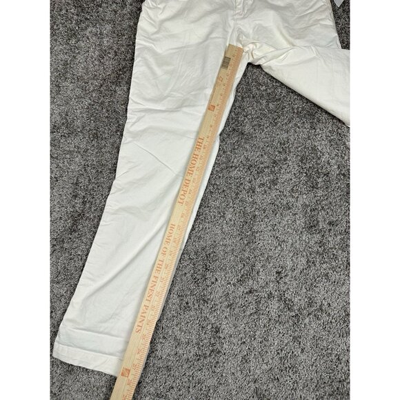 GAP Girlfriend‎ Chino Pants Beige Stripe 6 Straight Leg Casual Minimalist Y2K - Picture 2 of 15